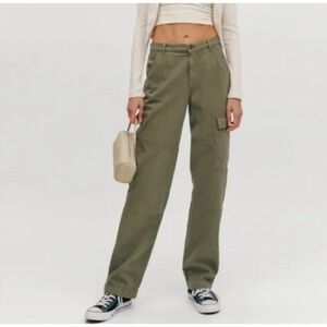 Reformation Bailey Cargo Utility Pants in Army Green Size‎ 30 (flaws)